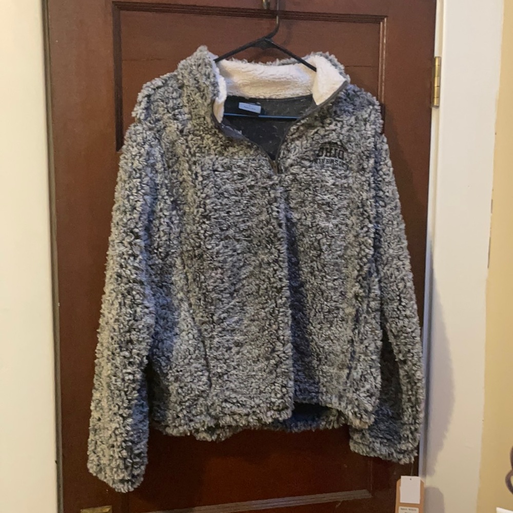 NWT Ohio University fleece half-zip sweater